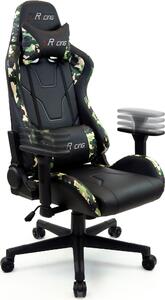 Sedia girevole Mc Racing sedia da ufficio studio ricamo ufficio con 2 cuscini sedia da gioco nera sedia da gioco