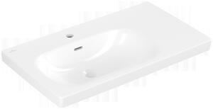 Villeroy & Boch Skyla lavabo armoire, bassin à gauche, 1 trou pour robinet, avec trop-plein, 800x460x160mm, 5A52L1R1, 5A52L1R1