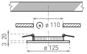 Lampada LED da incasso VEGA LED/6W/230V 2900/3900/5800K diametro 12,5 cm bianco