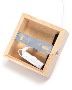 Aigostar - Lampada a sospensione LED in legno su cavo 1xE27/9W/230V 2200K pino