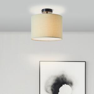 Lampada a sospensione Aike, tessuto verde, rotonda, diametro 28 cm, max. 40W, attacco E27, senza lampadina