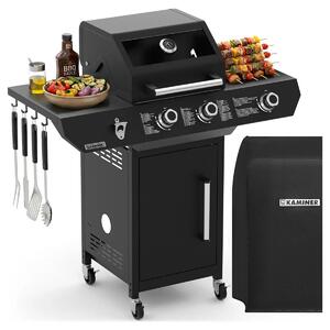 Barbecue a gas 2+1 da 10 kW Varen Black 3.0 Kaminer