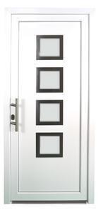 Portoncino d’ingresso 20017 bianco L 80 x H 210 cm destra
