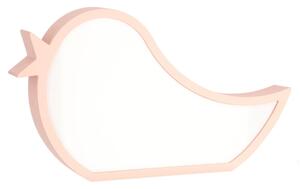 Lampada da tavolo LED per bambini BIRD LED/12W/230V rosa
