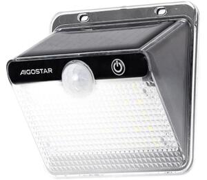 Aigostar-LED Lampada solare con sensore LED/3,7V 6500K 1200 mAh IP65 nera