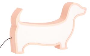 Lampada da tavolo LED per bambini DOG LED/12W/230V rosa