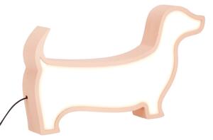 Lampada da tavolo LED per bambini DOG LED/12W/230V rosa