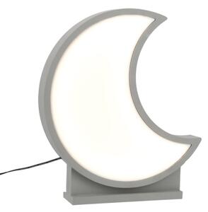 Lampada da tavolo LED per bambini MOON LED/12W/230V grigia