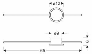 Lampada da parete LED BATUTA LED/12W/230V dorata
