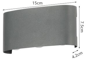 Brilagi - Applique da esterno a LED FLAREBOX 6W 230V antracite IP65