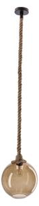 Lampadario su cavo SHEDON 1xE27/40W/230V beige fumo