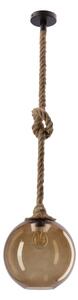 Lampadario su cavo SHEDON 1xE27/40W/230V beige fumo