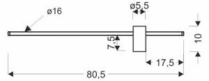 Lampada da parete ARIAN LED/13W/230V nera