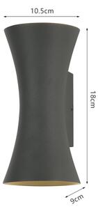 Brilagi - Applique da esterno a LED BICON LED/10W/230V antracite IP44