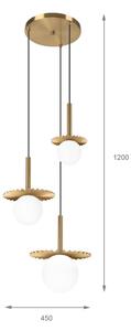 Lampadario a cavo CHITA 3xG9/5W/230V dorato