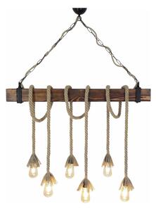 Lampadario a sospensione su cavo KUTUK 6xE27/40W/230V pino
