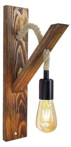 Lampada da parete AHSAP 1x E27/40W/230V, pino/noce