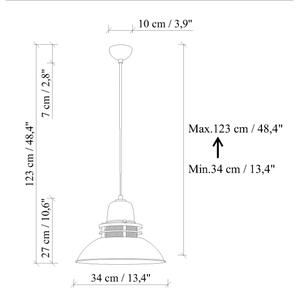 Lampadario a sospensione su cavo TIBET 1xE27/40W/230V arancione