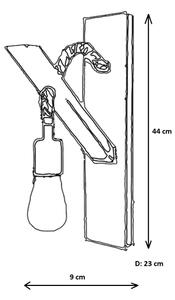 Lampada da parete AHSAP 1x E27/40W/230V, pino/noce