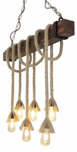 Lampadario a sospensione su cavo KUTUK 6xE27/40W/230V pino