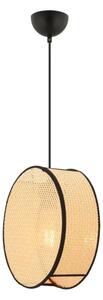 Lampada a sospensione con cavo BIG DRUM 1xE27/60W/230V beige/nero