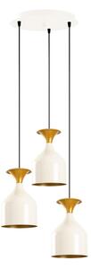 Lampadario a cavo SIVANI 3xE27/40W/230V bianco/rame