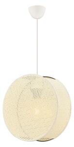 Lampada a sospensione con cavo BIG DRUM 1xE27/60W/230V color crema
