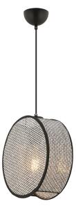 Lampadario a cavo BIG DRUM 1xE27/60W/230V grigio/nero