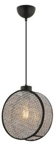 Lampadario a sospensione DRUM 1xE27/60W/230V grigio/nero