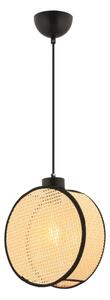 Lampada a sospensione su cavo DRUM 1xE27/60W/230V beige/nero