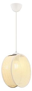Lampada a sospensione su cavo DRUM 1xE27/60W/230V crema
