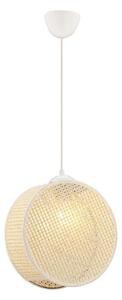 Lampadario a sospensione con cavo DRUM 1xE27/60W/230V colore crema