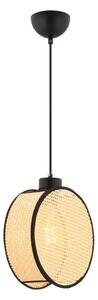 Lampada a sospensione su cavo DRUM 1xE27/60W/230V beige/nero