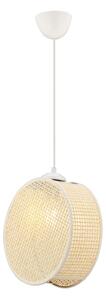 Lampadario a sospensione con cavo DRUM 1xE27/60W/230V colore crema