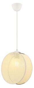 Lampada a sospensione su cavo DRUM 1xE27/60W/230V crema