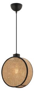 Lampadario a sospensione con cavo DRUM 1xE27/60W/230V marrone/nero