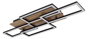 Globo 67359-40 - Lampada da soffitto LED dimmerabile JEFFRY 40W/230V 32,5 x 87,5 cm marrone/nero + telecomando