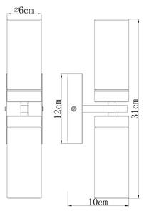 Brilagi - Applique da bagno RAY 2xE14/40W/230V IP44