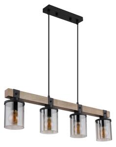 Brilagi - Lampadario a sospensione su cavo VISTA 4xE27/60W/230V rovere