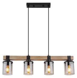 Brilagi - Lampadario a sospensione su cavo VISTA 4xE27/60W/230V rovere