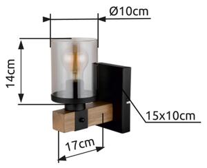 Brilagi - Lampada da parete VISTA 1xE27/60W/230V rovere