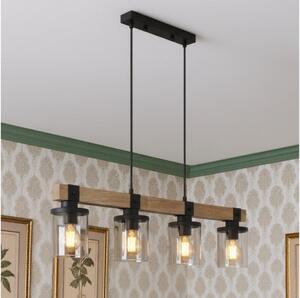 Brilagi - Lampadario a sospensione su cavo VISTA 4xE27/60W/230V rovere