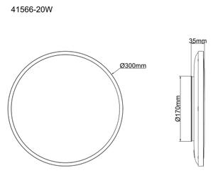 Globo 41566-20W - Plafoniera LED NIELSEN LED/20W/230V 4000K diam. 30 cm bianca