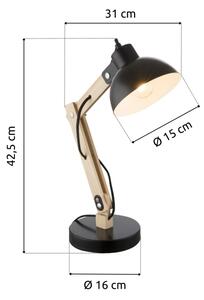 Brilagi - Lampada da tavolo FOCUS 1xE27/40W/230V nera