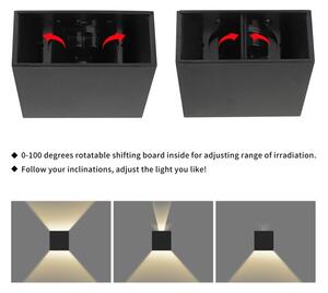 Brilagi - LED Applique da esterno DOUBLERAY LED/4W/230V nero IP65