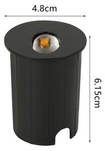Brilagi - LED lampada da incasso per esterni STAIRDOT LED/2W/230V, nero, IP65, rotonda