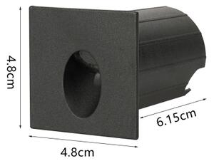 Brilagi - Lampada da incasso LED per esterni STAIRDOT LED/2W/230V, nero, IP65, quadrata