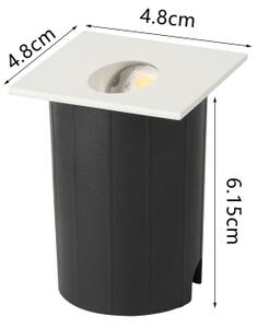 Brilagi - Lampada a incasso LED da esterno STAIRDOT LED/2W/230V bianca IP65 quadrata