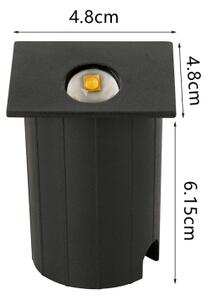 Brilagi - Lampada da incasso LED per esterni STAIRDOT LED/2W/230V, nero, IP65, quadrata