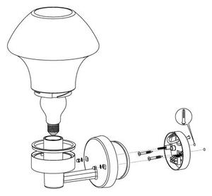 Eglo 33567 - Applique da esterno LED dimmerabile VERLUCCA-C 1xE27/9W/230V IP44